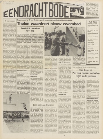 Eendrachtbode /Mededeelingenblad voor het eiland Tholen 1975-06-12