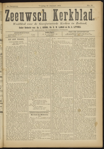 Zeeuwsche kerkbode, weekblad gewijd aan de belangen der gereformeerde kerken/ Zeeuwsch kerkblad 1905-01-20
