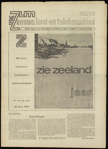 Zeeuwsch landbouwblad ... ZLM land- en tuinbouwblad 1968-05-17