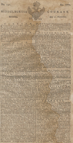 Middelburgsche Courant 1772-11-21