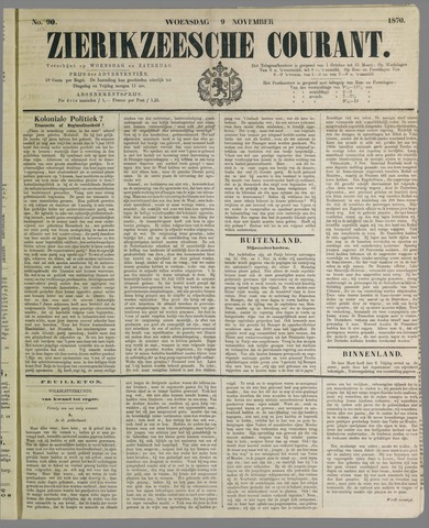 Zierikzeesche Courant 1870-11-09