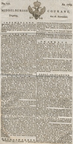 Middelburgsche Courant 1769-11-28