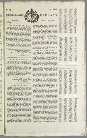Zierikzeesche Courant 1821-08-21