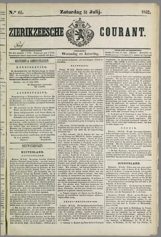 Zierikzeesche Courant 1852-07-31