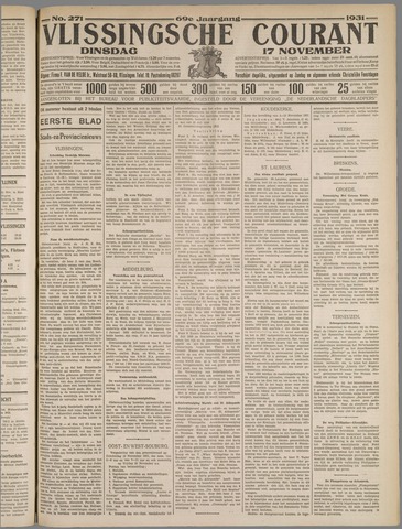 Vlissingse Courant 1931-11-17