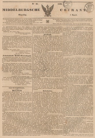Middelburgsche Courant 1839-03-05