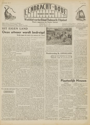 Eendrachtbode /Mededeelingenblad voor het eiland Tholen 1950-04-21