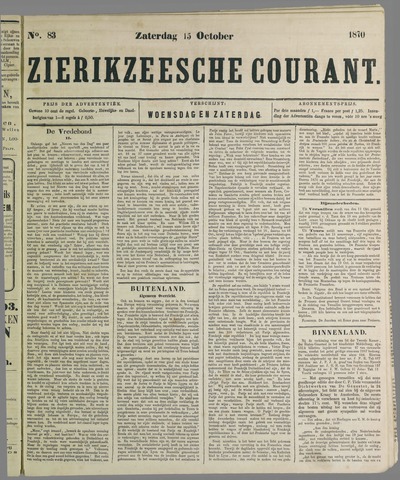 Zierikzeesche Courant 1870-10-15