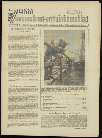 Zeeuwsch landbouwblad ... ZLM land- en tuinbouwblad 1967-07-07