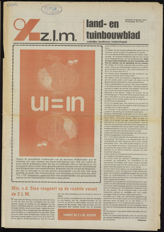 Zeeuwsch landbouwblad ... ZLM land- en tuinbouwblad 1979-03-23