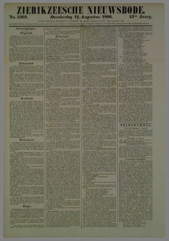 Zierikzeesche Nieuwsbode 1886-08-12