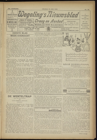 Zeeuwsch Nieuwsblad/Wegeling’s Nieuwsblad 1926-06-18