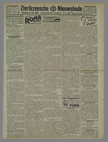 Zierikzeesche Nieuwsbode 1928-06-18