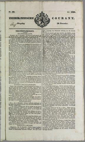 Zierikzeesche Courant 1838-11-20