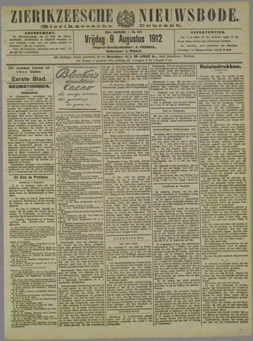 Zierikzeesche Nieuwsbode 1912-08-09