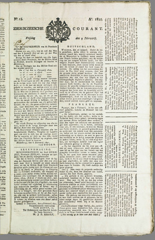 Zierikzeesche Courant 1821-02-09