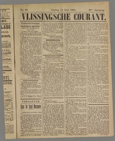 Vlissingse Courant 1892-06-12