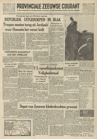 Provinciale Zeeuwse Courant 1958-07-15