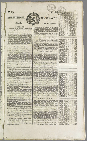 Zierikzeesche Courant 1826-09-26
