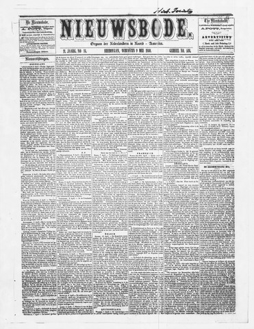 Sheboygan Nieuwsbode 1860-05-09