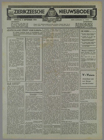 Zierikzeesche Nieuwsbode 1941-09-02