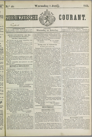 Zierikzeesche Courant 1852-06-09