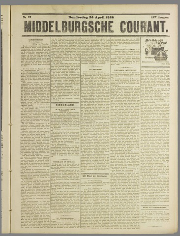 Middelburgsche Courant 1924-04-24
