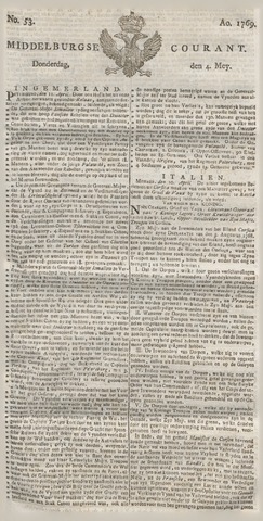 Middelburgsche Courant 1769-05-04