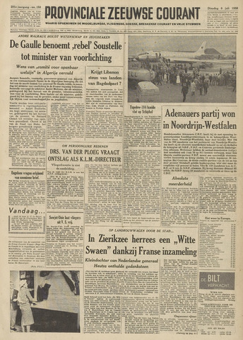 Provinciale Zeeuwse Courant 1958-07-08