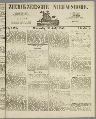 Zierikzeesche Nieuwsbode 1855-07-25