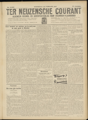 Ter Neuzensche Courant / Neuzensche Courant / (Algemeen) nieuws en advertentieblad voor Zeeuwsch-Vlaanderen 1941-02-26