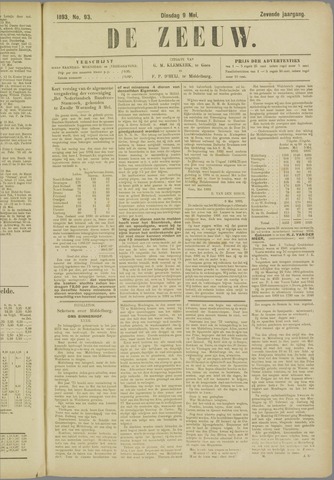 De Zeeuw. Christelijk-historisch nieuwsblad voor Zeeland 1893-05-09