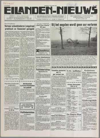 Eilanden-nieuws. Christelijk streekblad op gereformeerde grondslag 1984-10-16