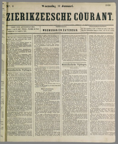 Zierikzeesche Courant 1870-01-19