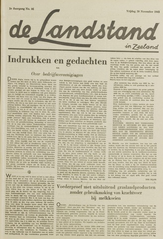 De landstand in Zeeland, geïllustreerd weekblad. 1942-11-20