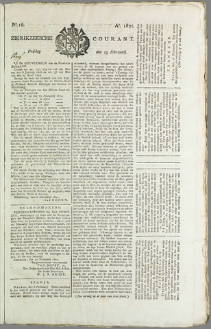 Zierikzeesche Courant 1821-02-23