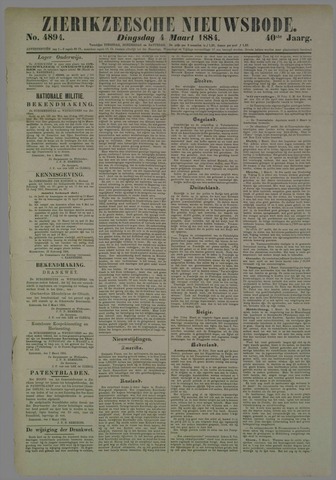 Zierikzeesche Nieuwsbode 1884-03-04