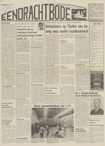 Eendrachtbode /Mededeelingenblad voor het eiland Tholen 1976-11-18