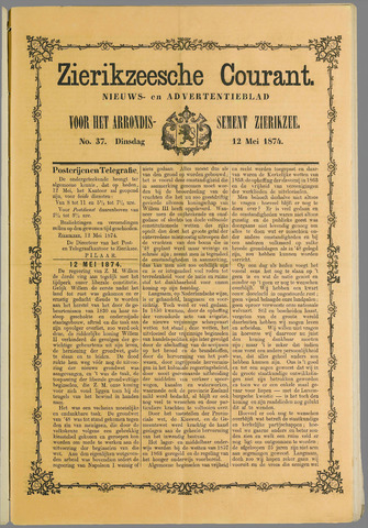 Zierikzeesche Courant 1874-05-12