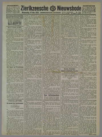 Zierikzeesche Nieuwsbode 1931-02-04