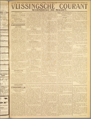 Vlissingse Courant 1921-03-30