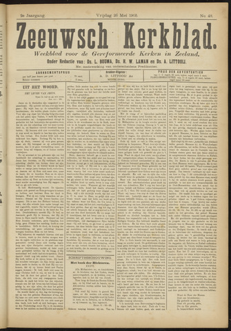 Zeeuwsche kerkbode, weekblad gewijd aan de belangen der gereformeerde kerken/ Zeeuwsch kerkblad 1905-05-26
