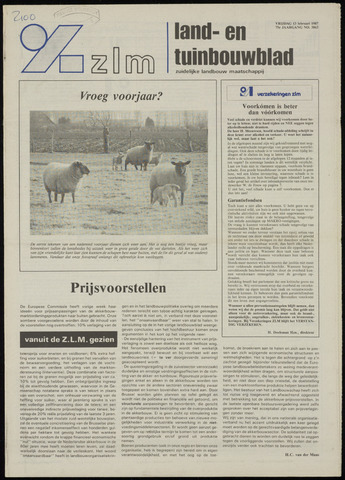 Zeeuwsch landbouwblad ... ZLM land- en tuinbouwblad 1987-02-13