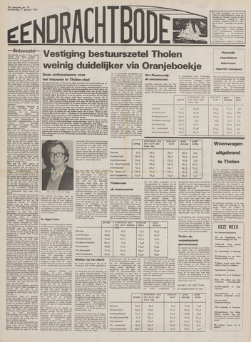 Eendrachtbode /Mededeelingenblad voor het eiland Tholen 1974-01-17