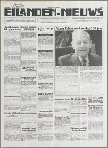 Eilanden-nieuws. Christelijk streekblad op gereformeerde grondslag 1998-10-27