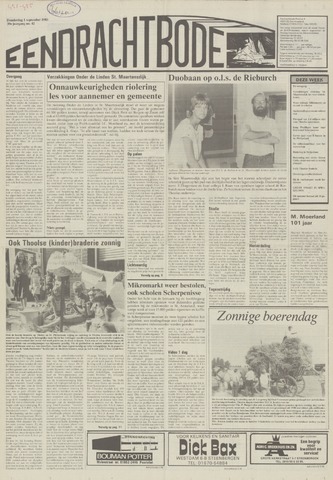 Eendrachtbode /Mededeelingenblad voor het eiland Tholen 1983-09-01