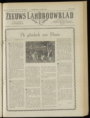Zeeuwsch landbouwblad ... ZLM land- en tuinbouwblad 1958-04-05