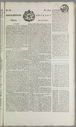 Zierikzeesche Courant 1827-10-30