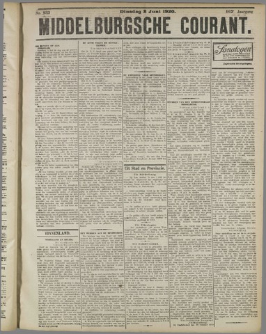 Middelburgsche Courant 1920-06-08