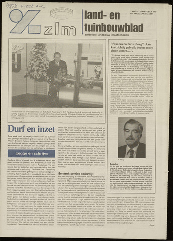 Zeeuwsch landbouwblad ... ZLM land- en tuinbouwblad 1985-10-25